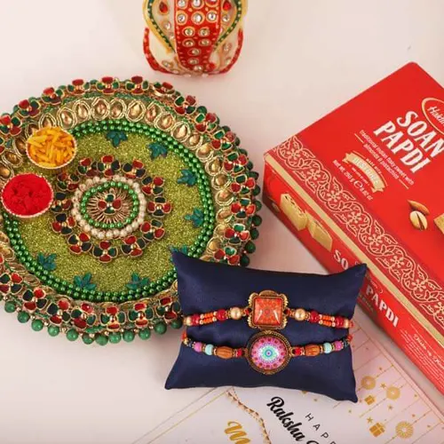 Mandala Rakhi Gift Set